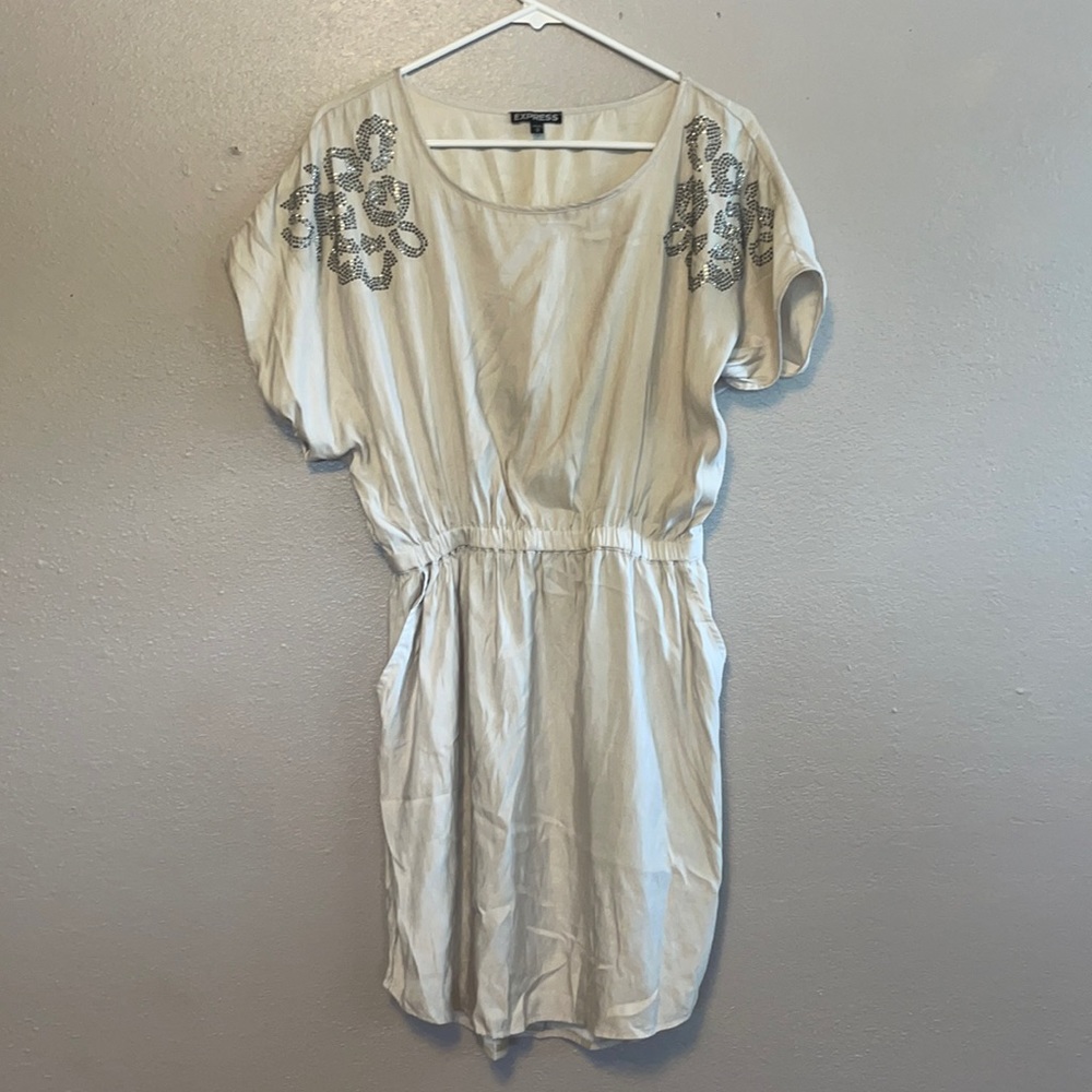 Light grey Express dress with pockets